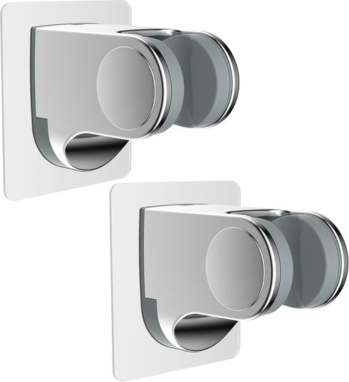 Hibbent 2 Pack Shower Head Holder - Strong Adhesive, Waterproof, Height Adjustable,