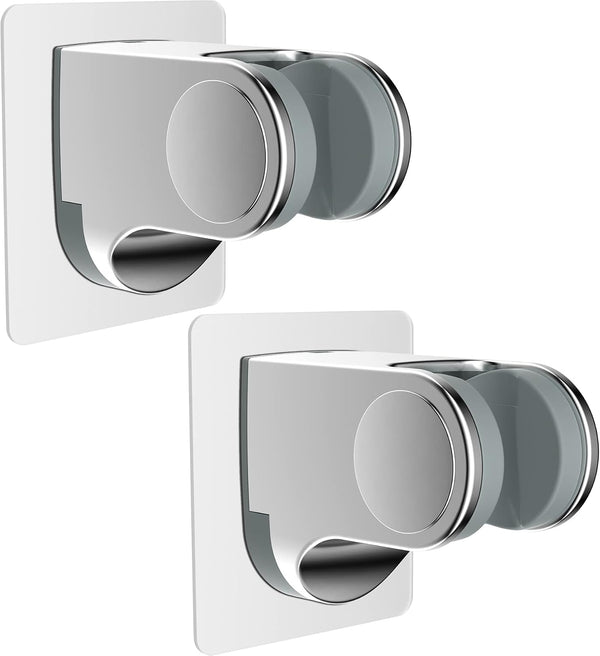 Hibbent 2 Pack Shower Head Holder - Strong Adhesive, Waterproof, Height Adjustable,