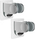 Hibbent 2 Pack Shower Head Holder - Strong Adhesive, Waterproof, Height Adjustable,