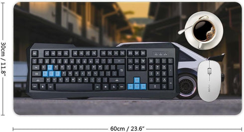 Large Mouse Pad Gaming Cool Jdm Japanese Street Classic Car Ae86 Desk Mat Long Big Mousepad Extended Keyboard Computer Pad Office Desk Organizers and Accessories 23.6 x 11.8 inch by josnmre