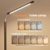 16" 15W, 1200LM, Dimmable Brown LED Desk Lamp - Foldable Metal Desk Light with Base, Color Changing Table Lamp