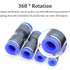 40Pcs Quick Fitting Set, 4mm/6mm/8mm/10mm Push to Connect Pipe Tube Fittings, Pneumatic Air Line Connector