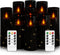 kakoya Flameless LED Candles with Timer 9 Pc Flickering Flameless Candles for