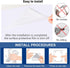 Magnetic Whiteboard Paper for Wall 46.3" x 18", Adhesive Dry Erase White Board Sticker with 53 Magnetic Letters, 6