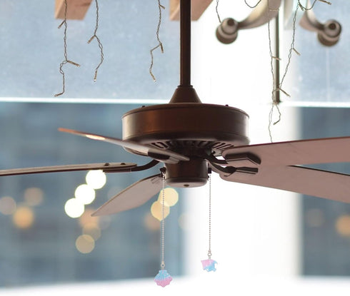 8 GLOBLELAND Pcs Marine Organism Ceiling Fan Pull Chain Iron Resin Ceiling Fan Extension Ornaments Light Pull Chain