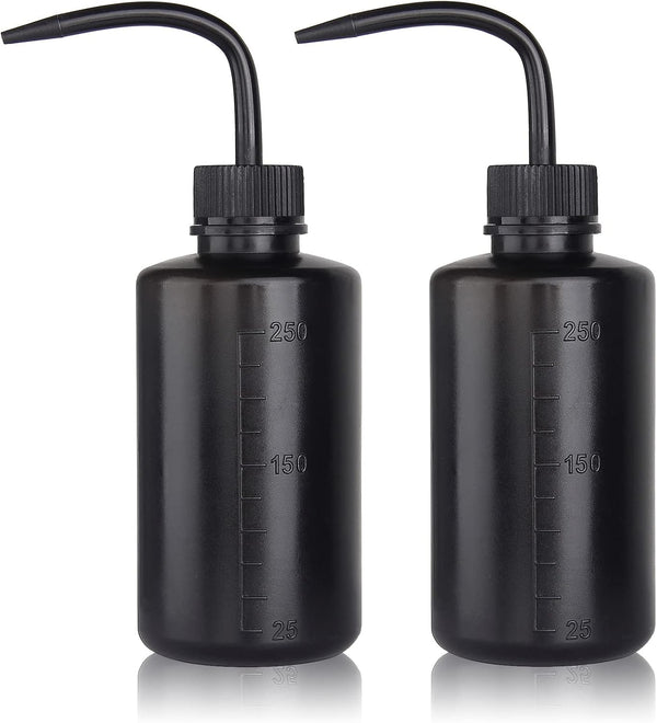 Melphoe Tattoo Wash Bottle 2Pcs 250ml Water Squirt Bottle for Safety Rinse, Watering Tools, Tattoo Supplies