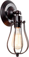 LULING Industrial Wall Sconce Vintage Lighting Adjustable Lamp Rustic Wire Metal Cage