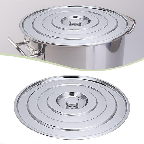 40cm Stainless Steel Pan Lid Cookware Part Heat Resistant Easy Clean Skillet Lid Stockpot Cover for BBQ Buffet Picnics