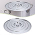 40cm Stainless Steel Pan Lid Cookware Part Heat Resistant Easy Clean Skillet Lid Stockpot Cover for BBQ Buffet Picnics