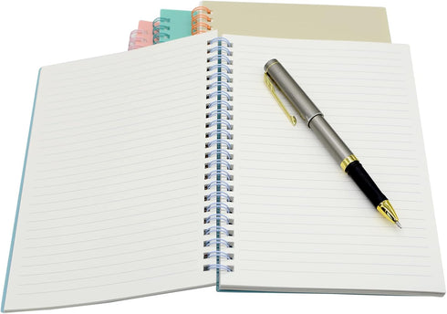 Yansanido Spiral Notebook, 4 Pcs, 8.3 Inch x 5.9 Inch, A5 Thick Plastic Hardcover, 80 Sheets - 160 Pages Journals for
