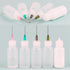 12PCS Glue Applicators Bottles, 30ml Plastic Squeezable Dropper Bottles with Blunt Needle Tip for Crafting Applications