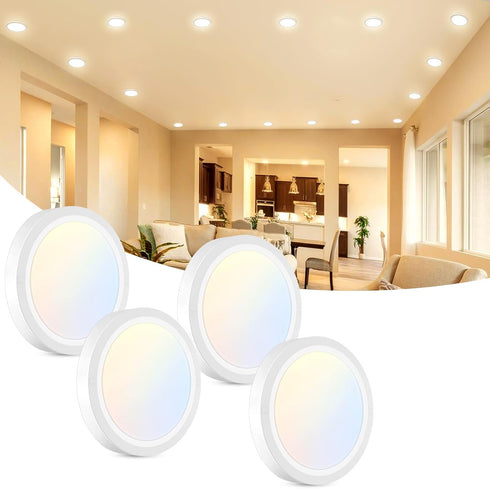 libtit 4Pack 4.7 Inch Small LED Ceiling Lights Flush Mount, 3000K 4000K