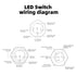 Latching Push Button Switch, 36V Waterproof Stainless Steel Metal, 3/4" Mounting Hole, Blue LED SPST, 2 Pcs