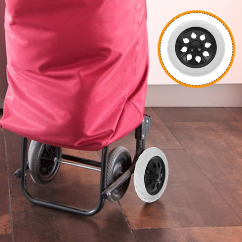 2-Pack 6.29In Replacement Shopping Cart Wheels Heavy Duty Plastic Pu Rolling Wheels for Grocery Trolleys Laundry Carts