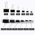 Mini Binder Clips, 144 Pack, 5/8 Inch Standard Black, Mini Paper Clips with Plastic Box, Fold Clamp