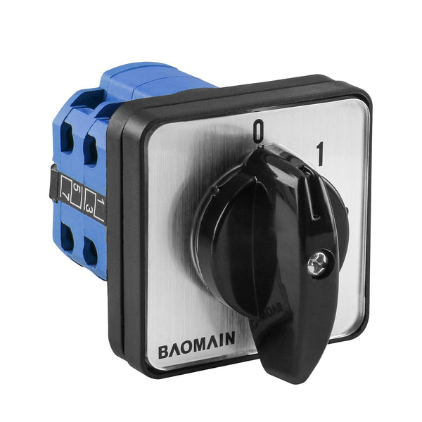 Baomain Cam Changeover Switch, AC 660V 20A, 8 Terminals, 5 Position Rotary Select Switch