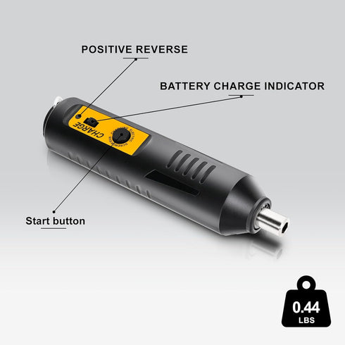 Mini Cordless Electric Screwdriver, Rechargeable with 10 Bits & 2 Extended Bits, USB Cable, Magnetic Hex Chuck