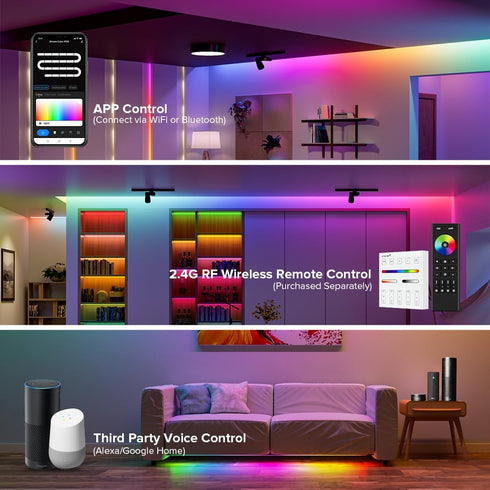 2.4G DR03W WS2812B WS2811 WS2815 WR01RF RC03RFB BTF-LIGHTING WiFi RGB SPI Controller Tuya APP/Smart Life/Google