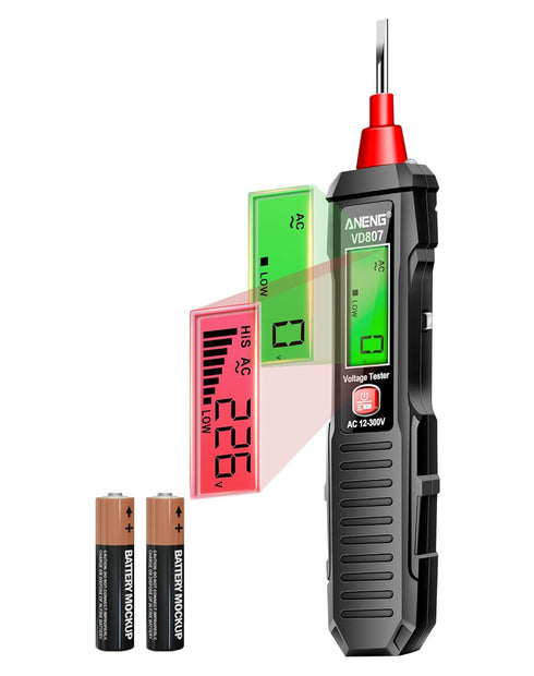 ANENG VD807 Non-Contact Voltage Tester Pen, Electrical Tester Tools with LCD Display, Flashlight, Pocket-Sized, Buzzer