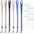Lanyard with Badge Holder 6 Pack, Neck Lanyards in White and Black for Office, Cruise, Keys, Waterproof