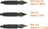 Set of 3 Hongdian Fountain Pen Black Nibs - Fine, Extra Fine and Bent Nib for Black Forest 1850, 1851, 1861, M2, M1,