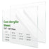 2 Pieces 12 * 16" Clear Cast Plexiglass Sheet - 1/8" Thickness for Sign, Craft, Photo Frame, DIY Projects