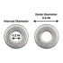 100 Bulk Pack Stainless Steel Flat Washer by Bolt Dropper - Metal Washers for Bolts - 1/4" Inside Diameter, 5/8"