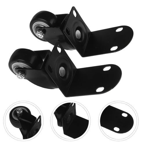 1.5-inch 2pcs, Didiseaon General Silent Swivel Furniture Casters Small Quiet Rolling Wheels for Cabinets, Drawers