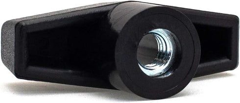 POWERTEC 1/4"-20 T Knobs 5 Pack, Clamping Knobs with Steel Insert for T Track Bolts, Thumb Screw Knobs