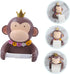 WOONEKY Wall Mounted Monkey Tissue Rack Cartoon Design Toilet Paper Holder Decorative Bathroom Roll Paper Stand Space