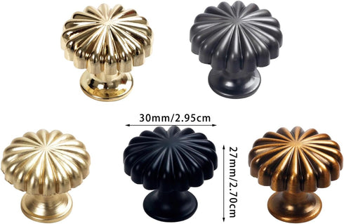 LUOOHL 5/10Pcs Drawer Pulls Aluminum Alloy Dressers Knob Cupboard Handle Modern Furniture Handle Pumpkin Bedside