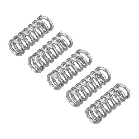 uxcell 5Pcs Compression Spring, Wire Diameter 0.039", OD 0.24", 304 Stainless Steel Coil Mechanical Compressed Spring