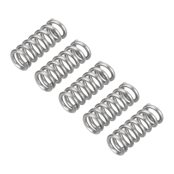 uxcell 5Pcs Compression Spring, Wire Diameter 0.039", OD 0.24", 304 Stainless Steel Coil Mechanical Compressed Spring