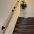 PAUANI 1ft-20ft Kit(1ft/30cm) Stairs Handrails Railing - Indoor Wall Mount Wooden Armrest, Safety Non-Slip Stair