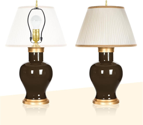 1.5" 1/4-27 uxcell Tall Lamp Finials Copper, Thread Lamp Cap Knob Decoration Screw Cap Nuts with Cleaning Cloth