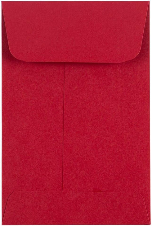 LUXPaper #4 Coin Envelopes | Peel & Press | 3'' x 4 1/2'' | Ruby Red | 250 Qty