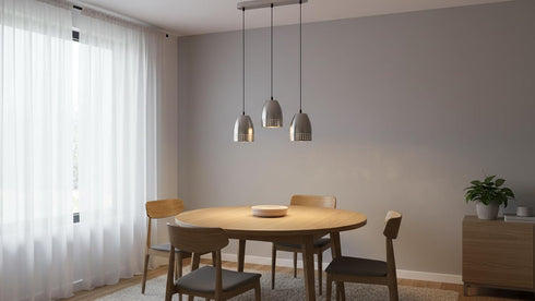 Aspen Creative 21065-10-1, 5" 6-3/8" 1-5/8" Satin Nickel Shade for Lighting Fixture, Pendant Light, Size: D x H, Center
