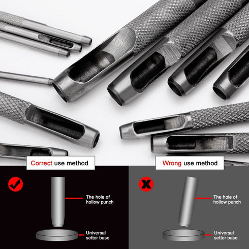 Utoolmart 2mm Round Hollow Punch Tool, Carbon Steel Leather Craft Cutter, 1 Pcs