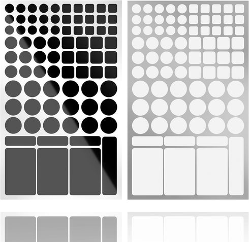 JIEHENG Light Dimming Stickers,LED Cover Stickers,2 Sheets White and Black,50% Dimming of