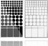 JIEHENG Light Dimming Stickers,LED Cover Stickers,2 Sheets White and Black,50% Dimming of