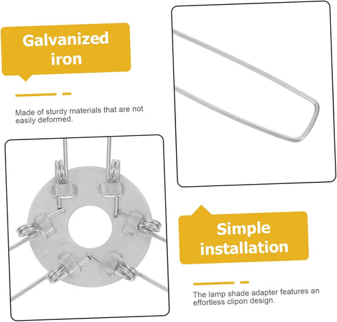 5pcs Spring Clip Adapter for Lamp Shades Firm Hold Recessed Light Fixators Compatible Ceiling Lights and Wall Sconces