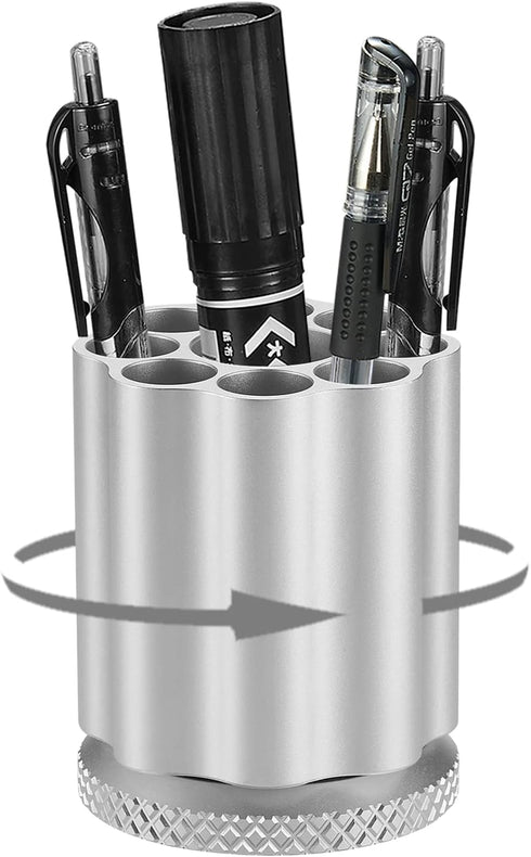 Rotating Revolver Pen Holder, Gun Cylinder Pencil Holder for Stationery Supplies