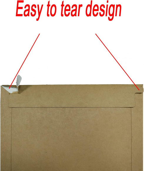 Rigid Mailers 30 Pack - 9.25 x 11.75 inches Brown Self Seal Bulk Cardboard Kraft Mailers for Documents