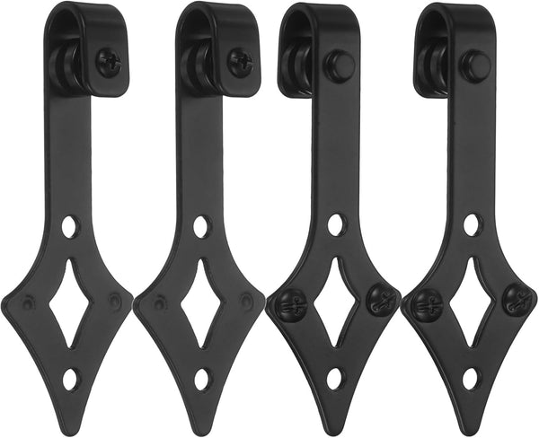 uxcell 4Pcs Sliding Barn Door Hardware Hanger, Mini Sliding Door Hardware for