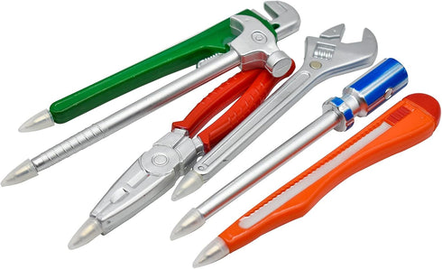 Maydahui 20PCS Novelty Shape Hardware Hand Tool Pens Black Ink Ballpoint Pipe Wrench Pincer Pliers Art Knife