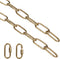 Helunsi Lighting Chain, 6 Feet Imitation Copper Light Fixture Chain, Metal Chandelier Chain