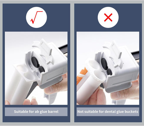 AB Glue Gun Dispensing Gun 50ml, Two-Component Epoxy Glue Gun 2:1/1:1 with 8 Mixing Nozzles, Suitable for Double