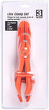 Juvale 3-Pack Hose Pinch Off Pliers - Fuel Line Clamp Tool for Automotive Brake and Radiator (Red, 3 Sizes)