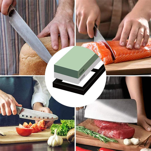 Whetstone Sharpening Stone 1000/4000 Grit Professional Kitchen Knife Sharpener Kit for Blades & Tools