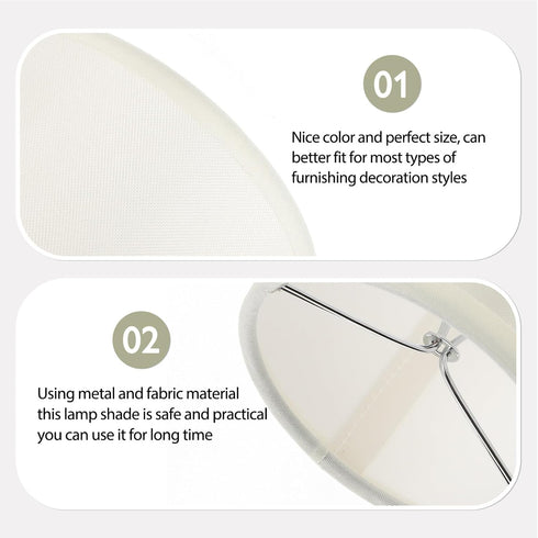 5.12 Inch OSALADI Clip-on Fabric Lampshade Small Cloth Lamp Shade for Table Lamps Floor Lamps Wall Lamps
